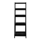 Velric 48 in. H Minimalist Handcrafted Acacia Wood 4-Tier Indoor/Outdoor Folding Display Ladder Storage Rack and Plant Stand