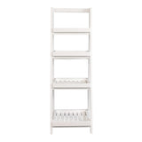 Velric 48 in. H Minimalist Handcrafted Acacia Wood 4-Tier Indoor/Outdoor Folding Display Ladder Storage Rack and Plant Stand