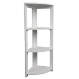 Liora 41 in. H Rustic Handcrafted Acacia Wood 4-Tier Indoor/Outdoor Folding Corner Storage Rack