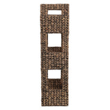 Olvara 35.5 in. H Coastal Handwoven Water Hyacinth 3-Tier Freestanding Storage Tower with Metal Frame and Handles