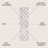Moura Inca Moroccan Diamond Shag Area Rug
