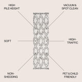 Mealhada Soller Diamond Trellis Shag Area Rug