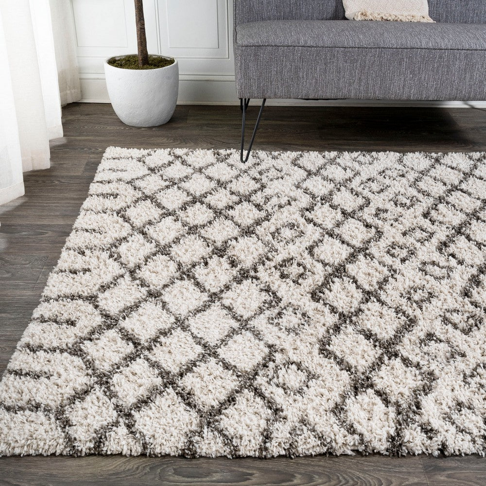 Montijo Algaida Moroccan Diamond Shag Area Rug
