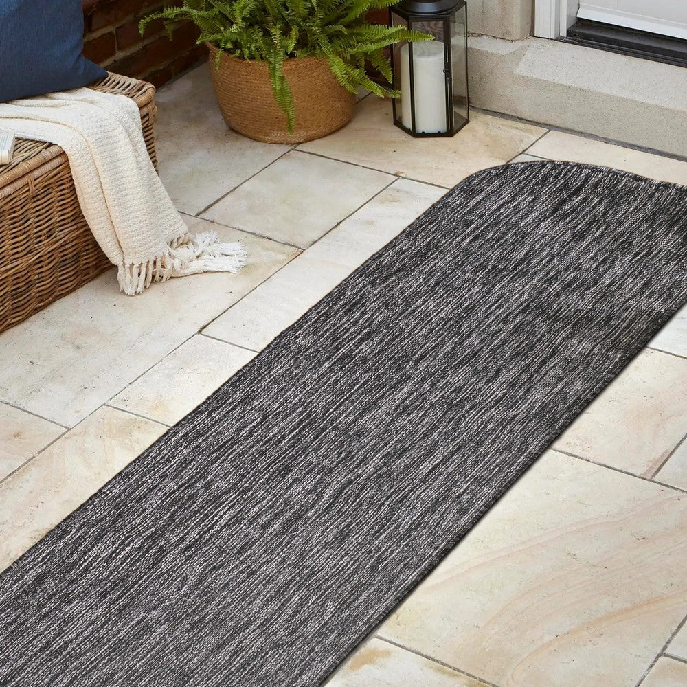 Dhuli Modern Minimalist Radius Corner Solid Indoor/Outdoor Area Rug
