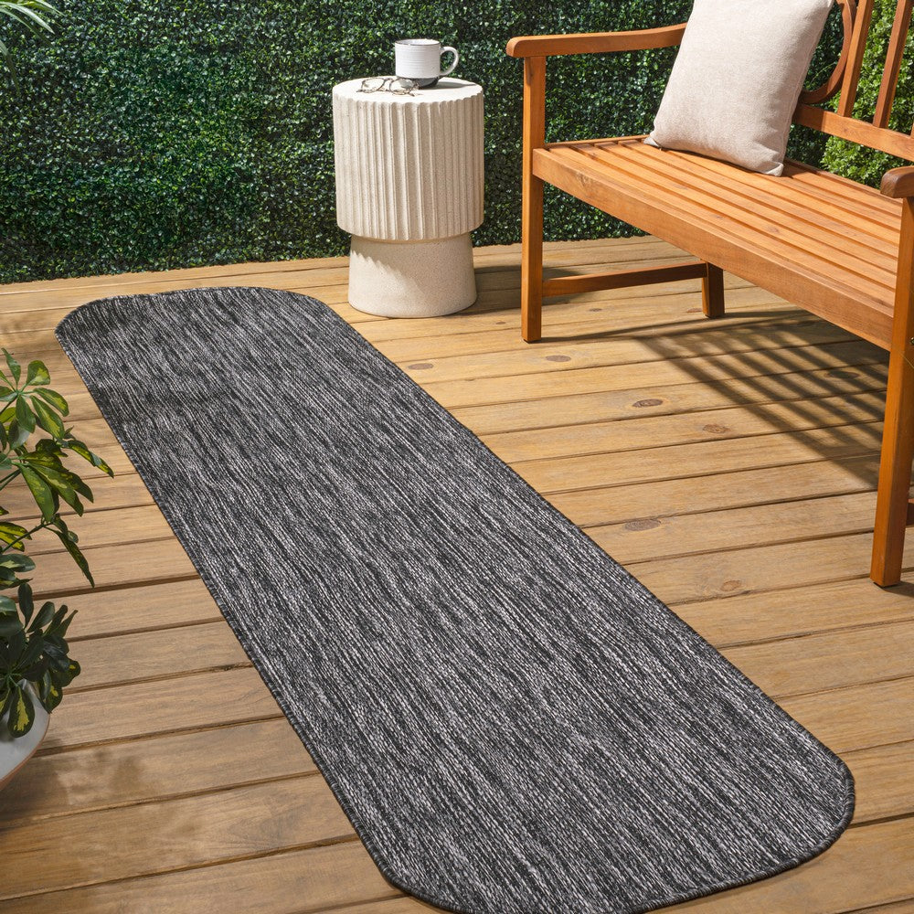 Dhuli Modern Minimalist Radius Corner Solid Indoor/Outdoor Area Rug