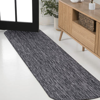 Dhuli Modern Minimalist Radius Corner Solid Indoor/Outdoor Area Rug