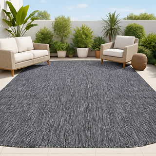 Dhuli Modern Minimalist Radius Corner Solid Indoor/Outdoor Area Rug