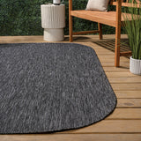 Dhuli Modern Minimalist Radius Corner Solid Indoor/Outdoor Area Rug