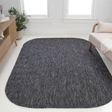 Dhuli Modern Minimalist Radius Corner Solid Indoor/Outdoor Area Rug