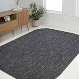 Dhuli Modern Minimalist Radius Corner Solid Indoor/Outdoor Area Rug