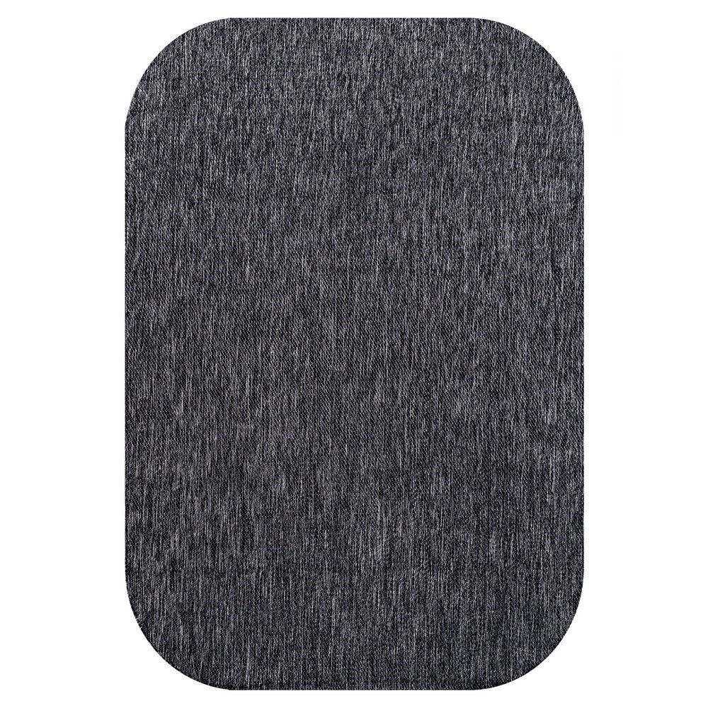 Dhuli Modern Minimalist Radius Corner Solid Indoor/Outdoor Area Rug