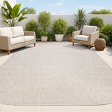 Dhuli Modern Minimalist Radius Corner Solid Indoor/Outdoor Area Rug