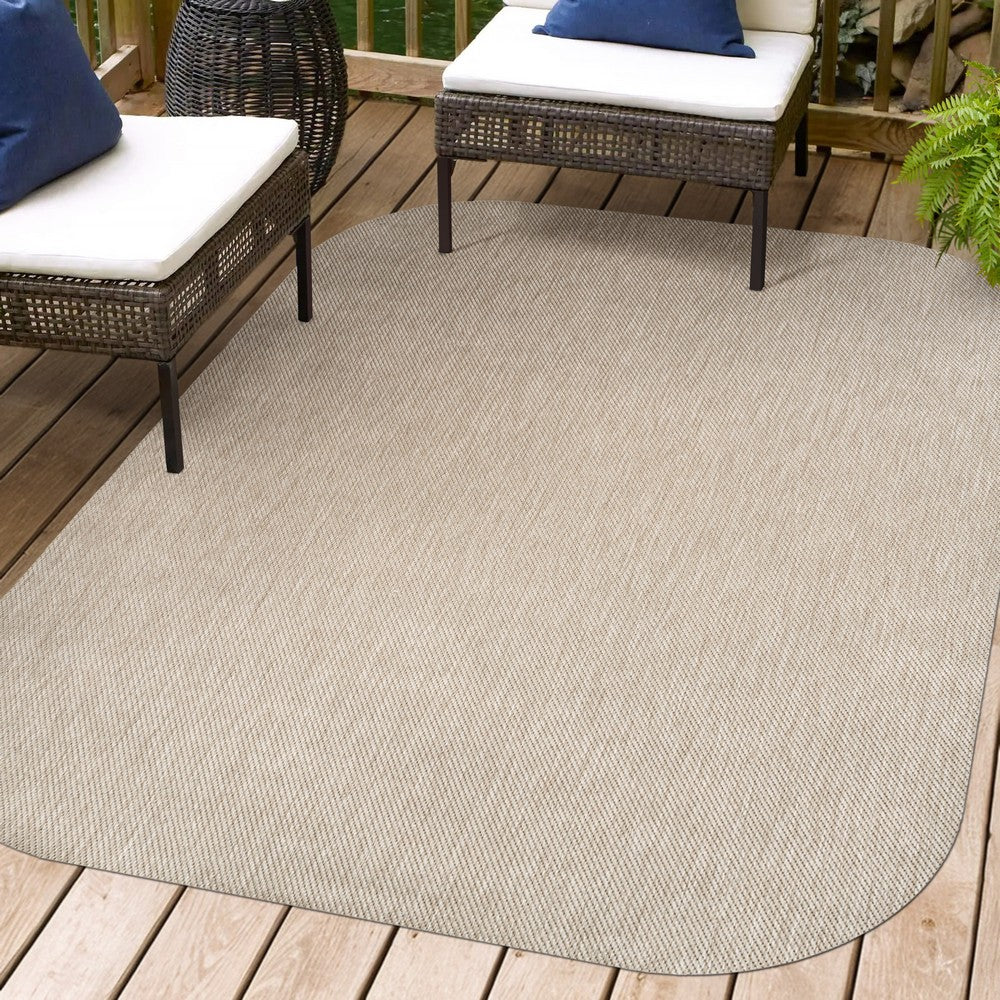 Dhuli Modern Minimalist Radius Corner Solid Indoor/Outdoor Area Rug