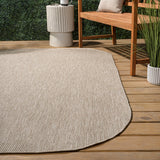 Dhuli Modern Minimalist Radius Corner Solid Indoor/Outdoor Area Rug