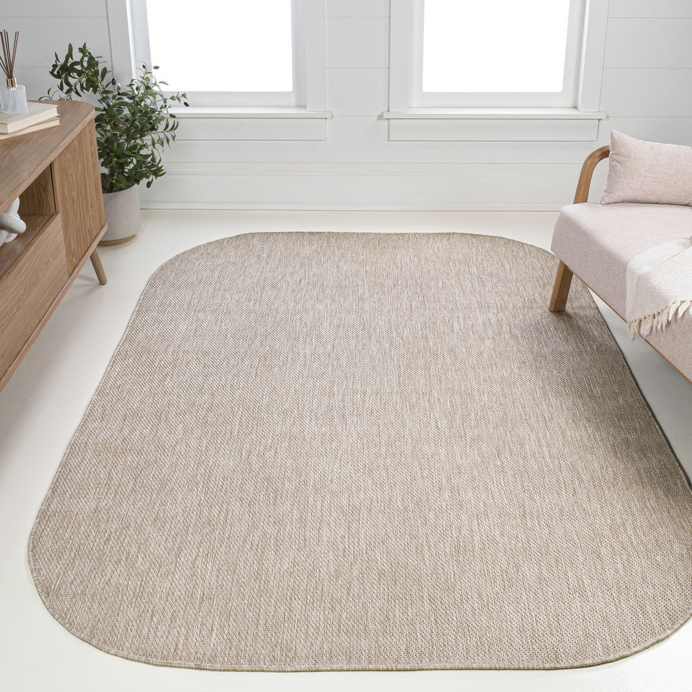 Dhuli Modern Minimalist Radius Corner Solid Indoor/Outdoor Area Rug