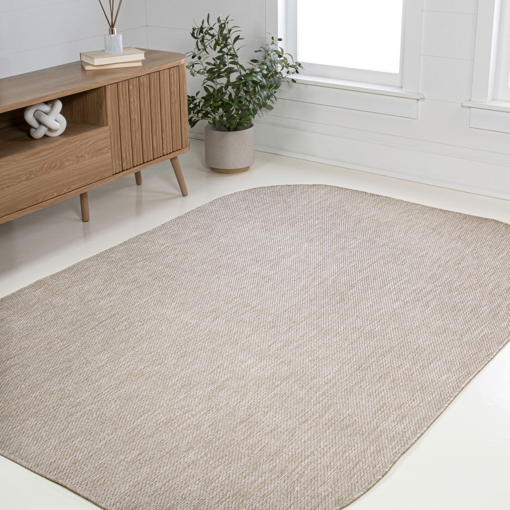 Dhuli Modern Minimalist Radius Corner Solid Indoor/Outdoor Area Rug