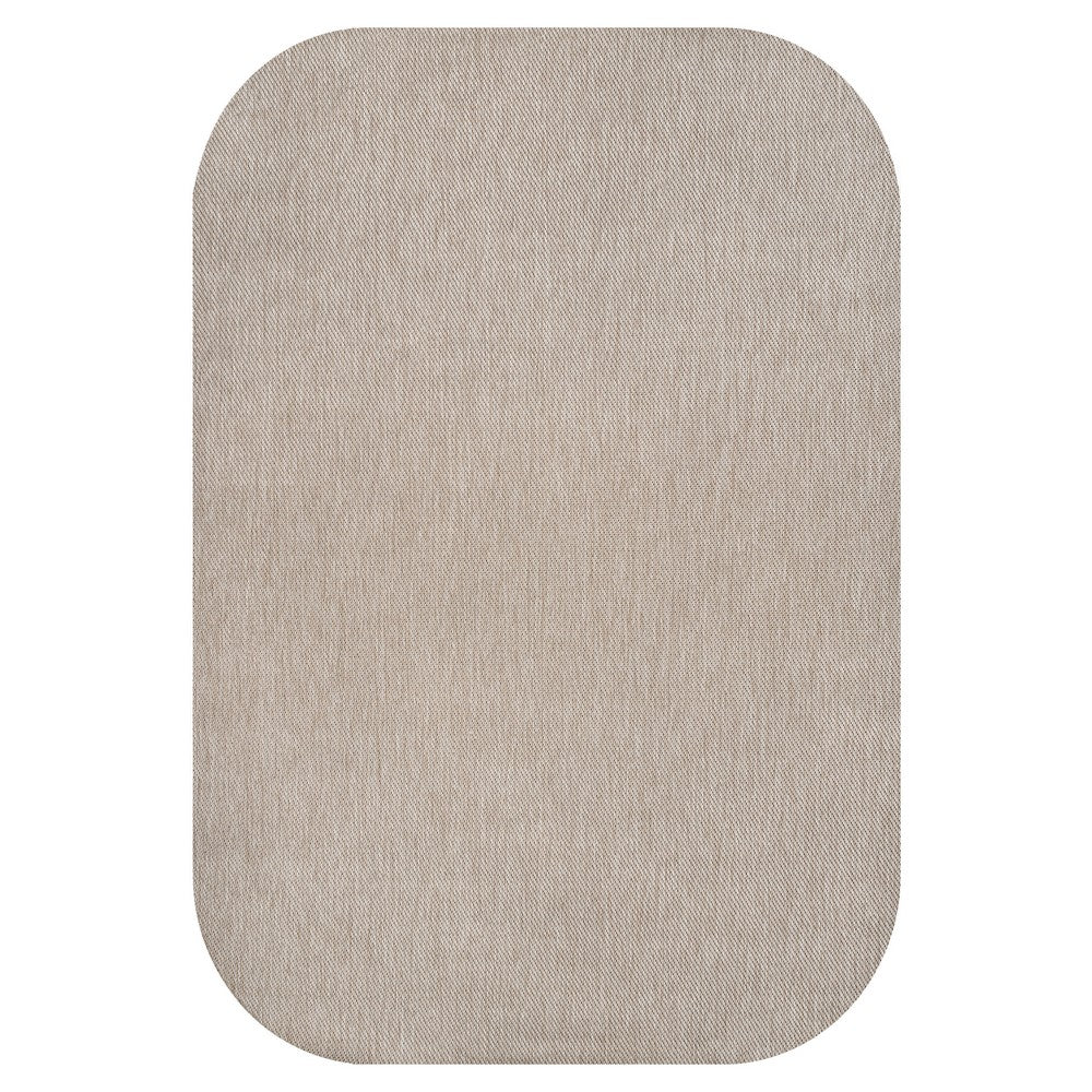 Dhuli Modern Minimalist Radius Corner Solid Indoor/Outdoor Area Rug