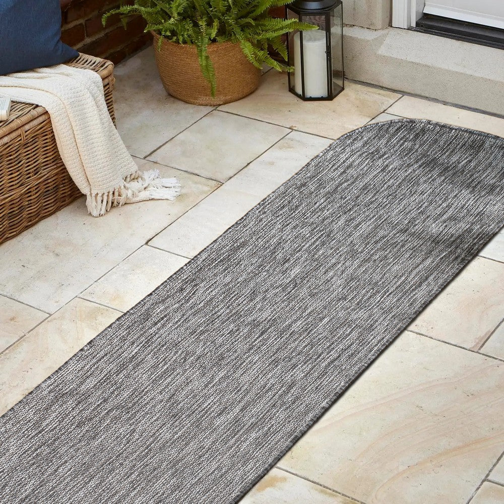 Dhuli Modern Minimalist Radius Corner Solid Indoor/Outdoor Area Rug
