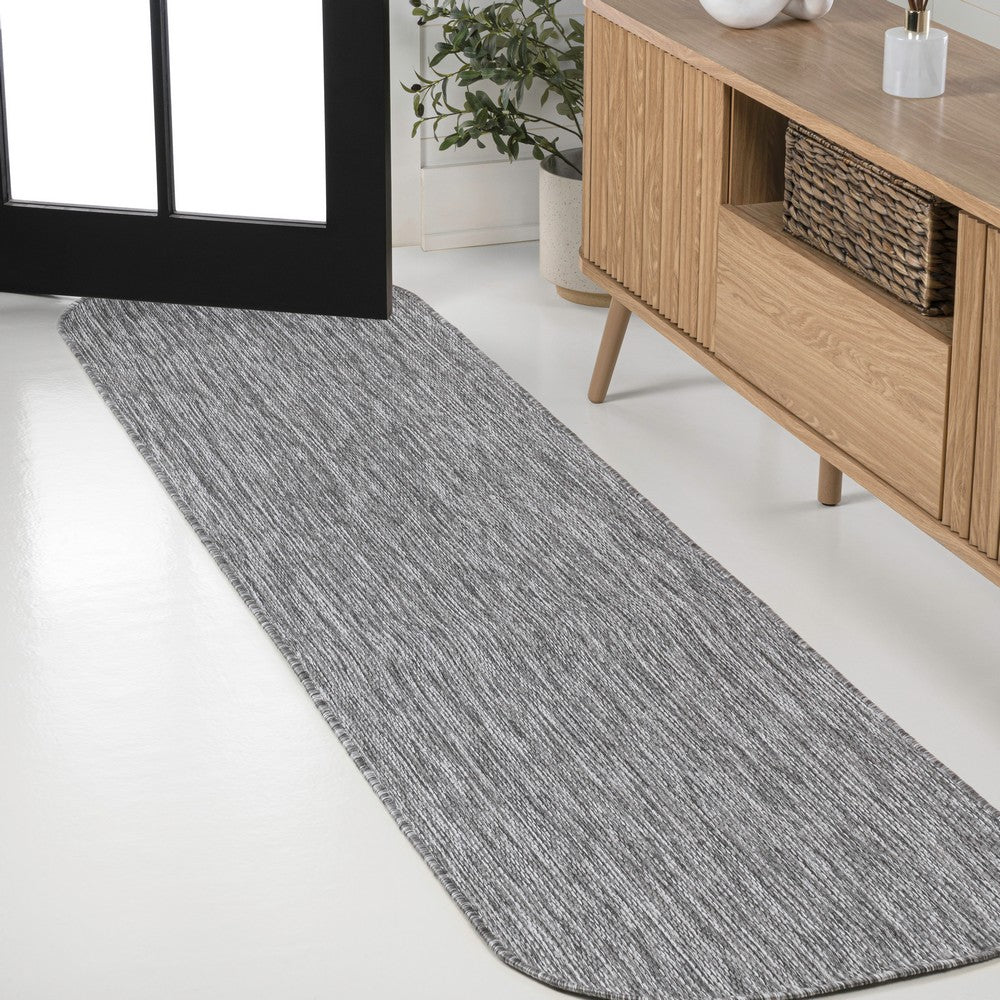 Dhuli Modern Minimalist Radius Corner Solid Indoor/Outdoor Area Rug