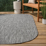 Dhuli Modern Minimalist Radius Corner Solid Indoor/Outdoor Area Rug