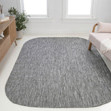 Dhuli Modern Minimalist Radius Corner Solid Indoor/Outdoor Area Rug