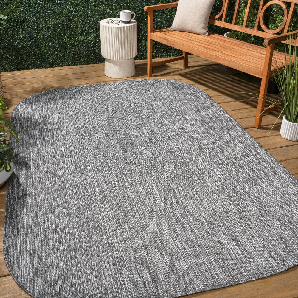 Dhuli Modern Minimalist Radius Corner Solid Indoor/Outdoor Area Rug