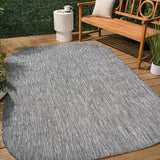 Dhuli Modern Minimalist Radius Corner Solid Indoor/Outdoor Area Rug