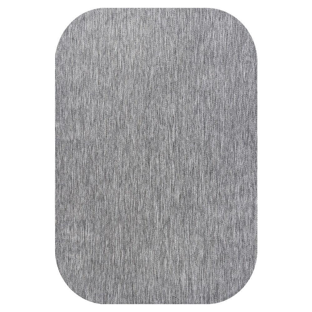 Dhuli Modern Minimalist Radius Corner Solid Indoor/Outdoor Area Rug
