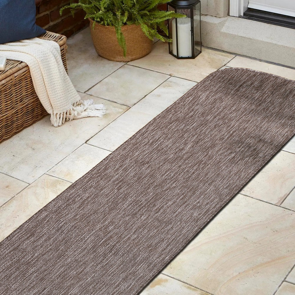Dhuli Modern Minimalist Radius Corner Solid Indoor/Outdoor Area Rug