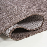 Dhuli Modern Minimalist Radius Corner Solid Indoor/Outdoor Area Rug