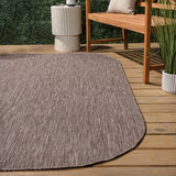 Dhuli Modern Minimalist Radius Corner Solid Indoor/Outdoor Area Rug