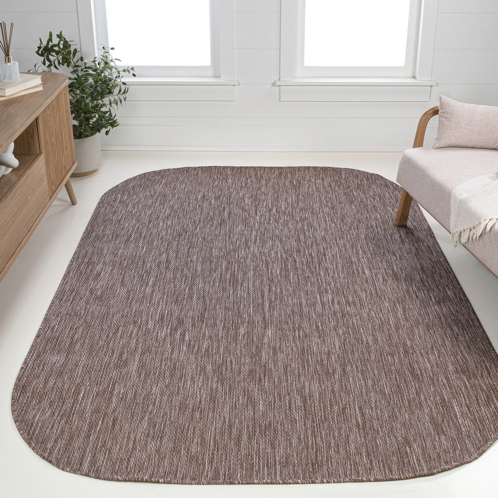Dhuli Modern Minimalist Radius Corner Solid Indoor/Outdoor Area Rug
