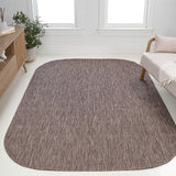 Dhuli Modern Minimalist Radius Corner Solid Indoor/Outdoor Area Rug
