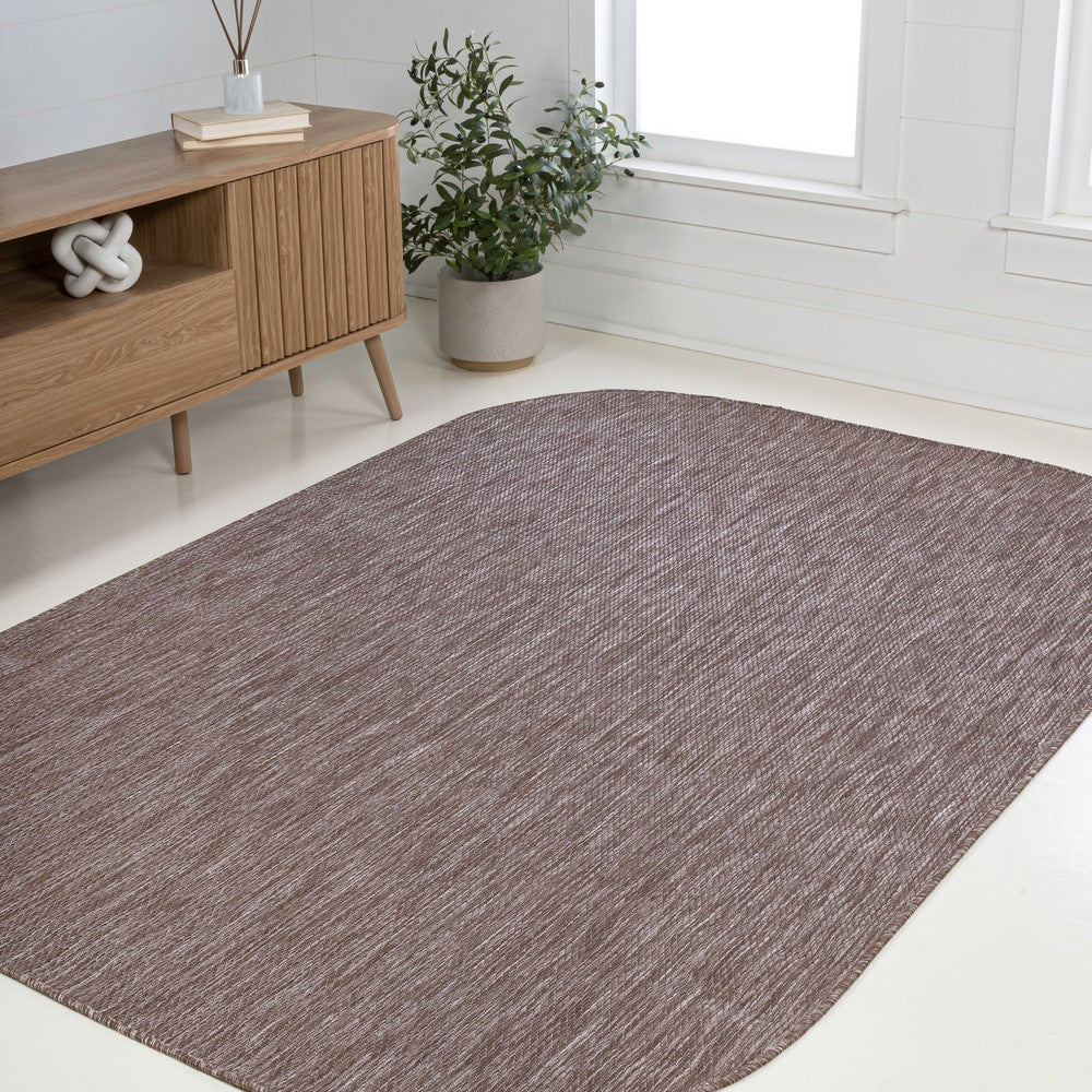Dhuli Modern Minimalist Radius Corner Solid Indoor/Outdoor Area Rug