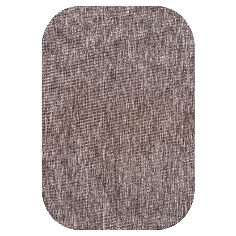 Dhuli Modern Minimalist Radius Corner Solid Indoor/Outdoor Area Rug
