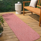 Dhuli Modern Minimalist Radius Corner Solid Indoor/Outdoor Area Rug