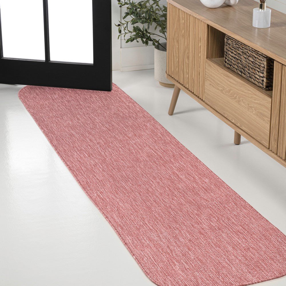 Dhuli Modern Minimalist Radius Corner Solid Indoor/Outdoor Area Rug