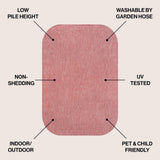 Dhuli Modern Minimalist Radius Corner Solid Indoor/Outdoor Area Rug