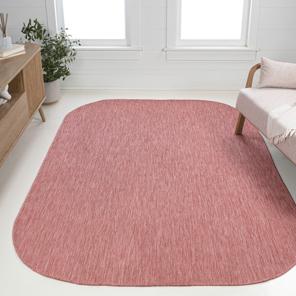 Dhuli Modern Minimalist Radius Corner Solid Indoor/Outdoor Area Rug