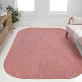 Dhuli Modern Minimalist Radius Corner Solid Indoor/Outdoor Area Rug