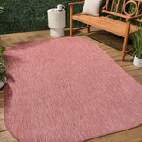 Dhuli Modern Minimalist Radius Corner Solid Indoor/Outdoor Area Rug