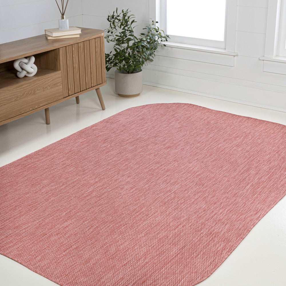 Dhuli Modern Minimalist Radius Corner Solid Indoor/Outdoor Area Rug