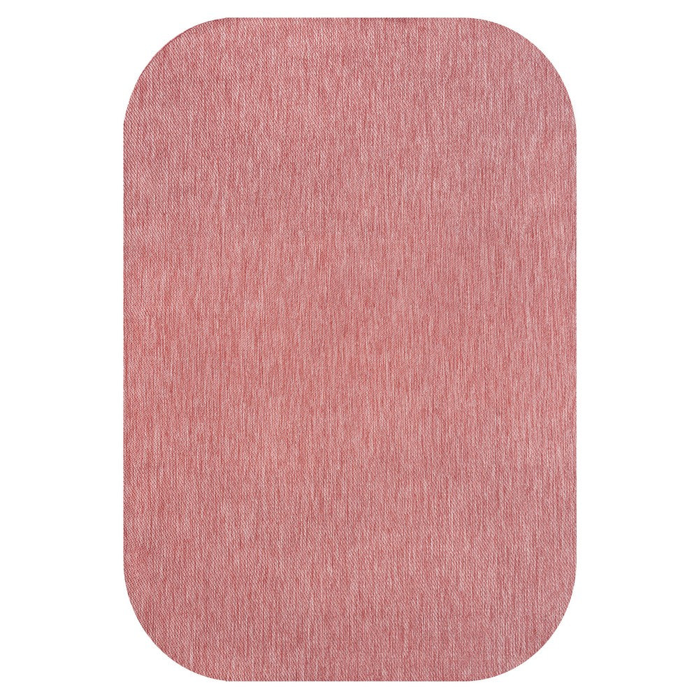 Dhuli Modern Minimalist Radius Corner Solid Indoor/Outdoor Area Rug