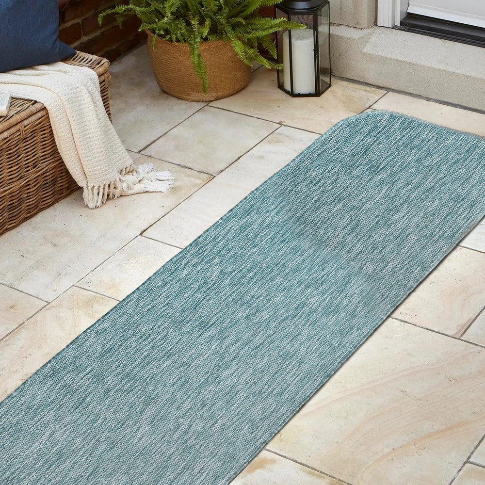 Dhuli Modern Minimalist Radius Corner Solid Indoor/Outdoor Area Rug