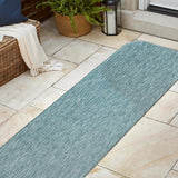 Dhuli Modern Minimalist Radius Corner Solid Indoor/Outdoor Area Rug