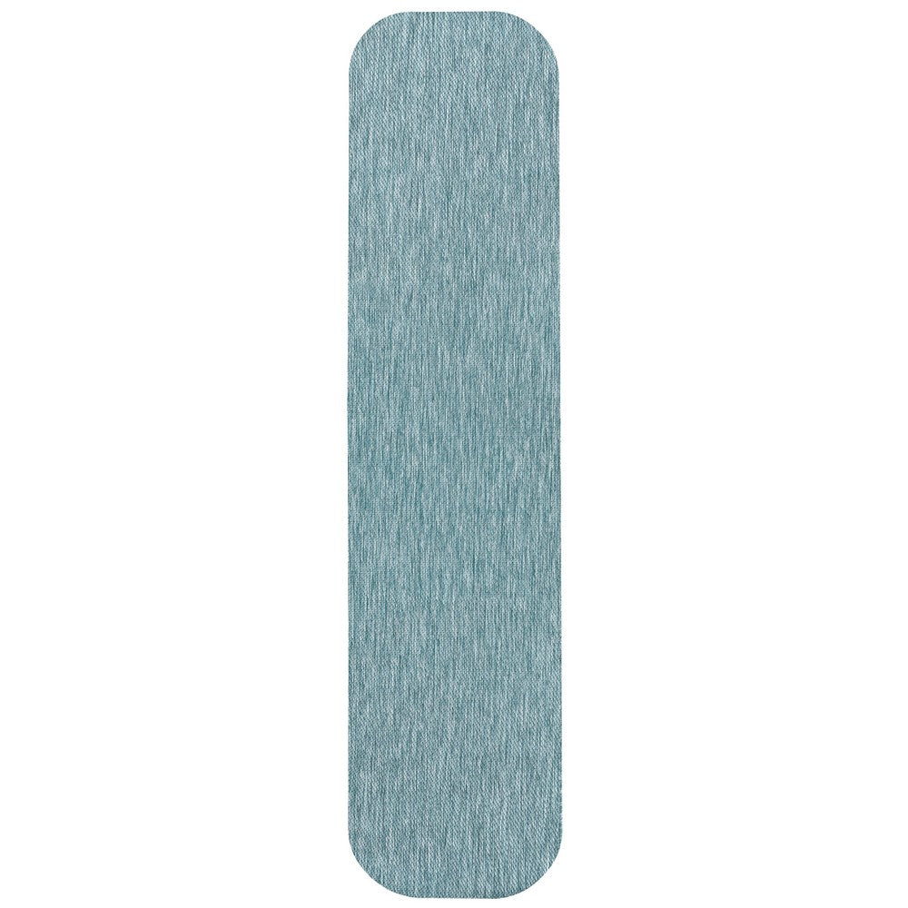 Dhuli Modern Minimalist Radius Corner Solid Indoor/Outdoor Area Rug