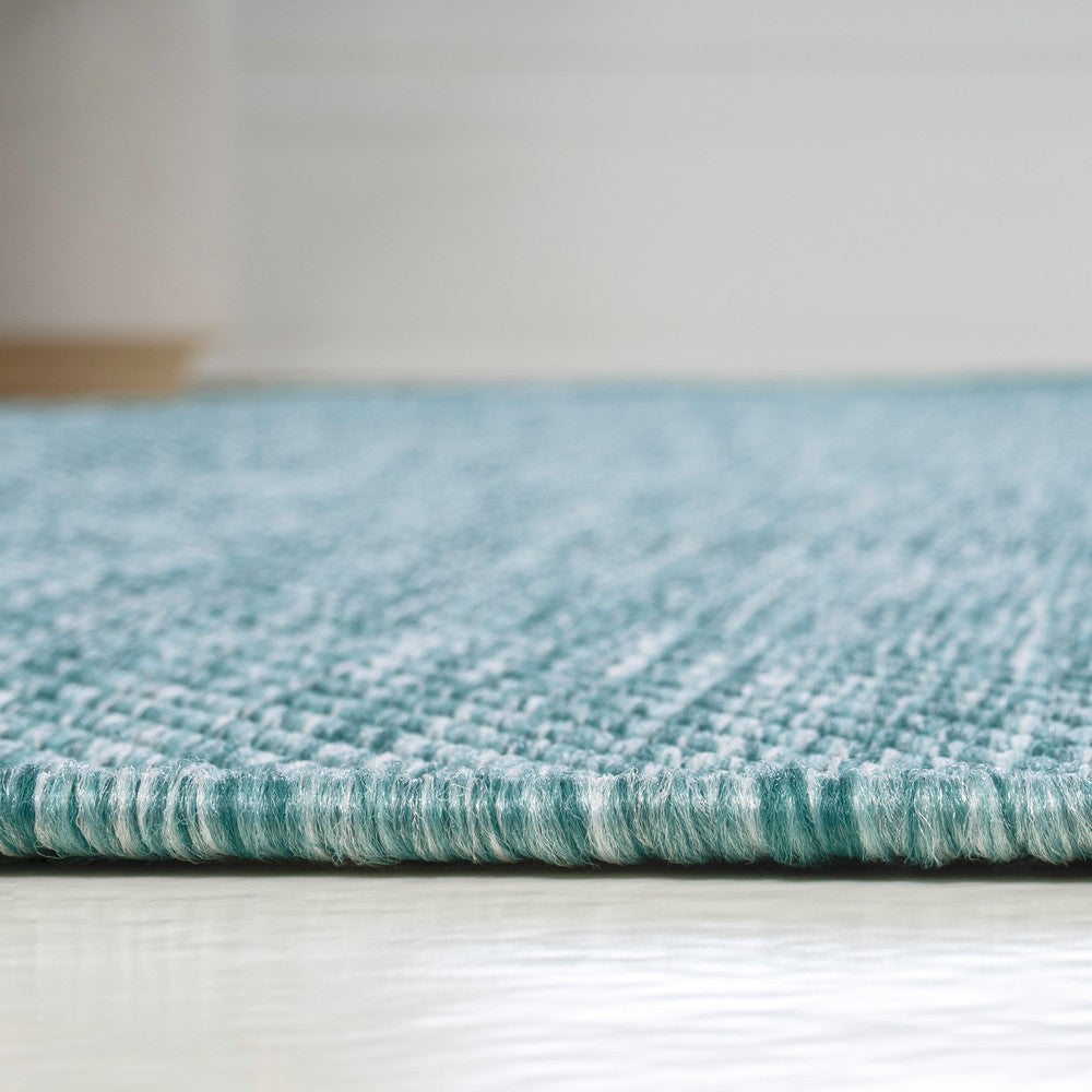 Dhuli Modern Minimalist Radius Corner Solid Indoor/Outdoor Area Rug