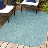 Dhuli Modern Minimalist Radius Corner Solid Indoor/Outdoor Area Rug