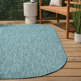 Dhuli Modern Minimalist Radius Corner Solid Indoor/Outdoor Area Rug