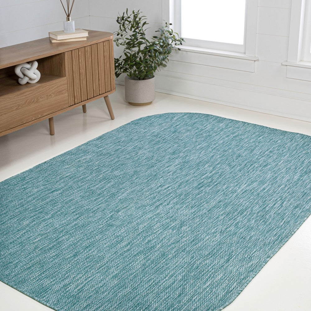 Dhuli Modern Minimalist Radius Corner Solid Indoor/Outdoor Area Rug